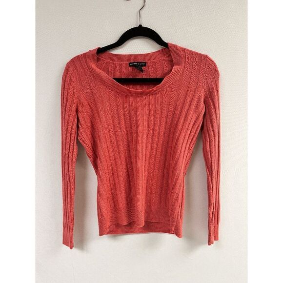 New York & Company Sweaters - New York & Company Womens Pullover crew neck Ribbed Knit Sweater Red Size Small